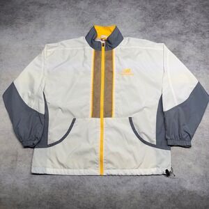 VTG New Balance Colorblock Mens XL White Yellow Mesh Vent Windbreaker Jacket